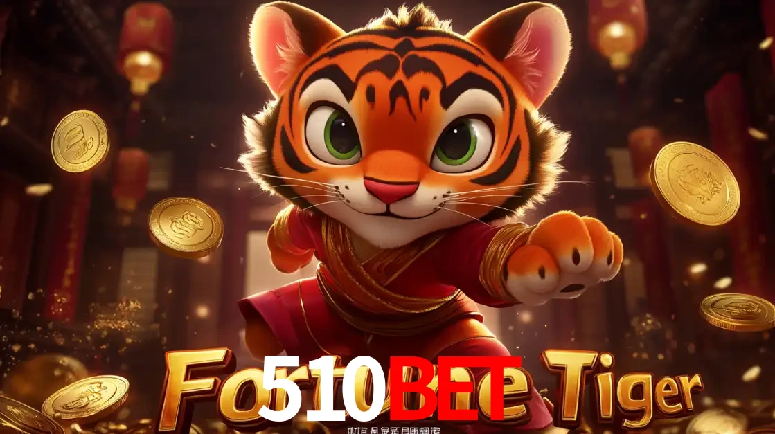 O carismático mascote do jogo de slot Fortune Tiger, um tigre fofo em pose de artes marciais, pronto para trazer sorte e multiplicadores de ganhos no cassino online 510BET.